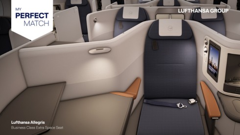 Lufthansa Allegris Business Class Miejsce z większą przestrzenią