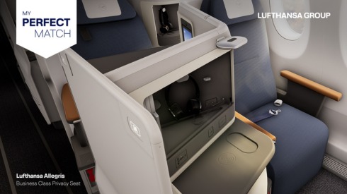 Lufthansa Allegris Business Class Miejsce z większą przestrzenią do przechowywania